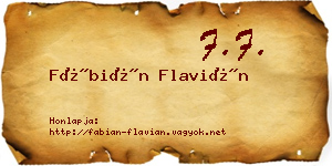 Fábián Flavián névjegykártya