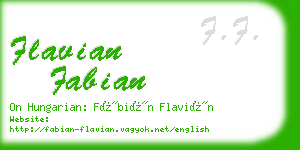 flavian fabian business card